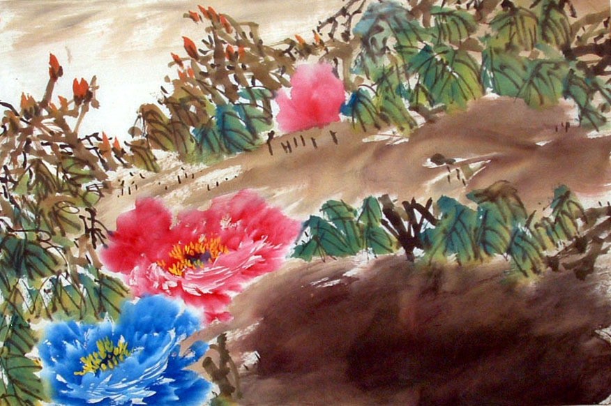 Chinese Peony Painting - CNAG011573