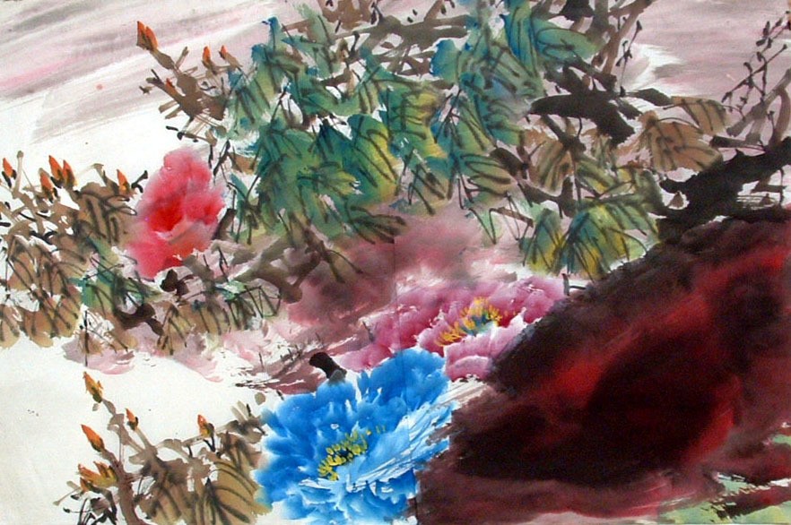 Chinese Peony Painting - CNAG011574