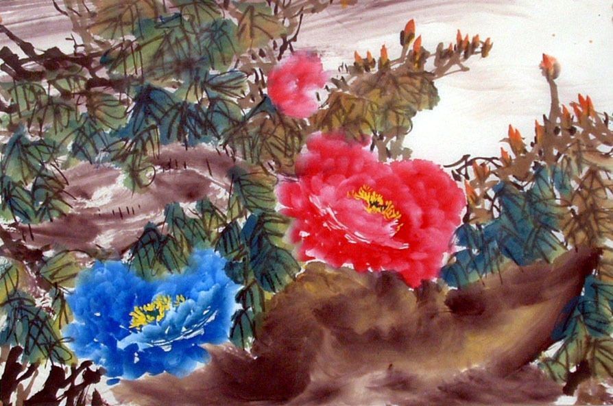 Chinese Peony Painting - CNAG011579