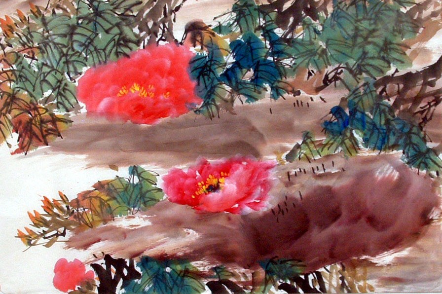 Chinese Peony Painting - CNAG011582