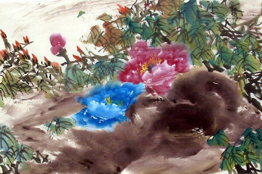Chinese Peony Painting - CNAG011584