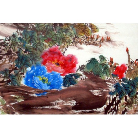 Chinese Peony Painting - CNAG011586
