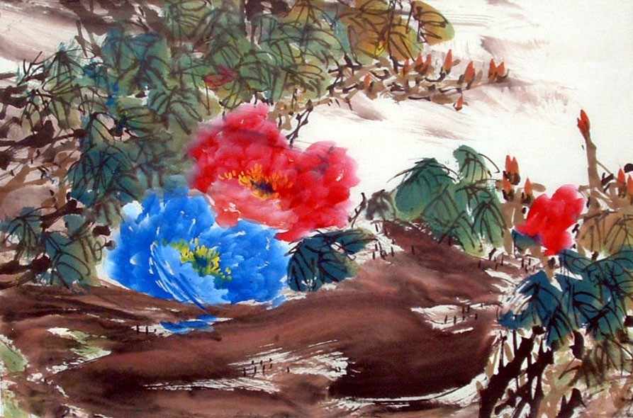Chinese Peony Painting - CNAG011586