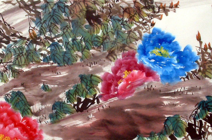 Chinese Peony Painting - CNAG011587
