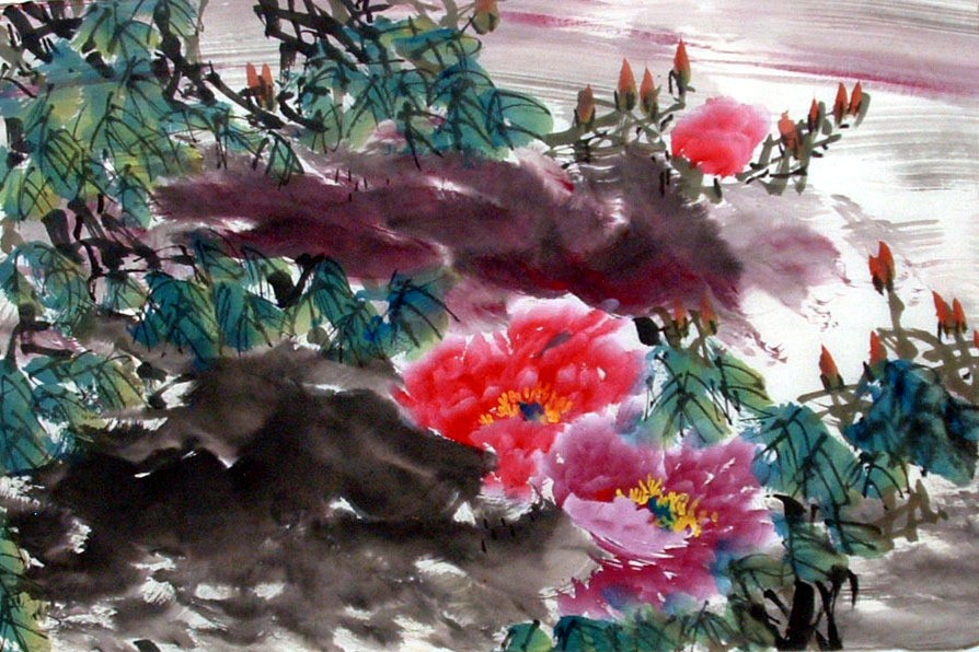 Chinese Peony Painting - CNAG011589