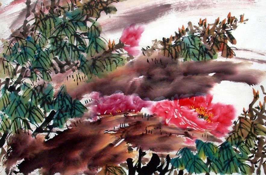 Chinese Peony Painting - CNAG011591