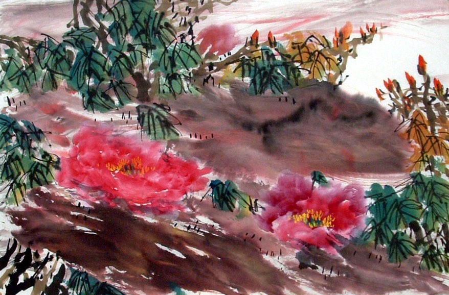 Chinese Peony Painting - CNAG011592