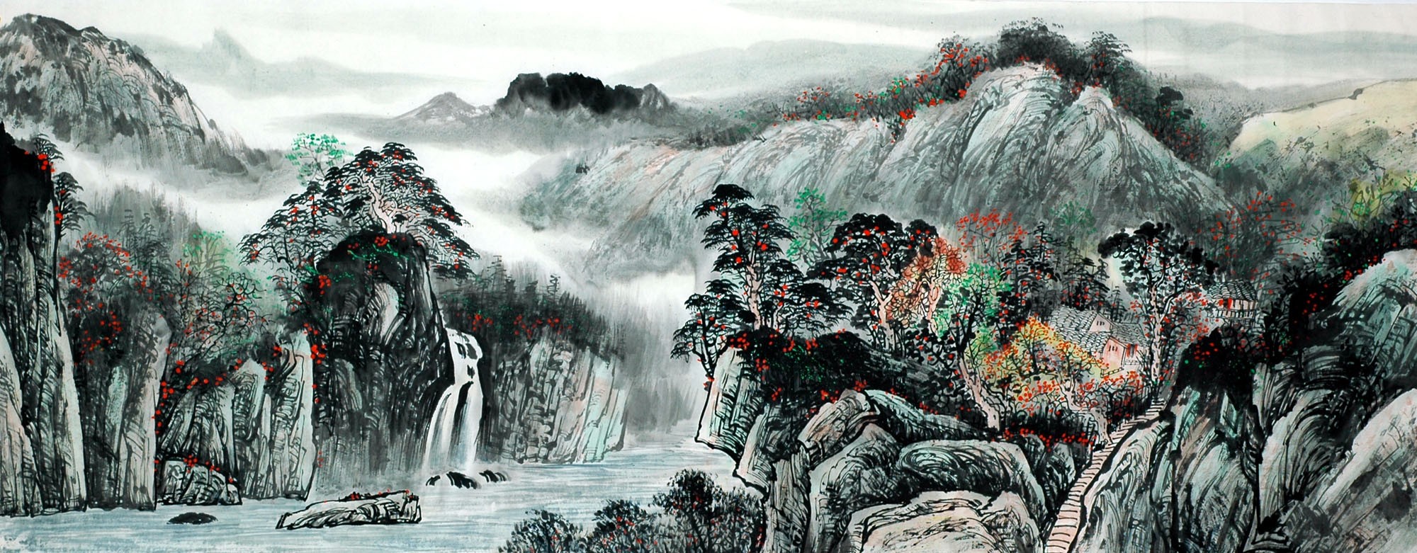 Chinese Landscape Painting - CNAG011608