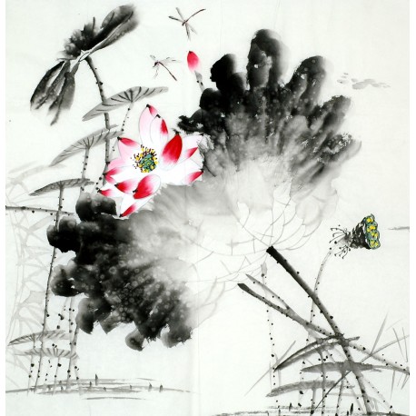 Chinese Lotus Painting - CNAG011721