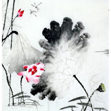 Chinese Lotus Painting - CNAG011722