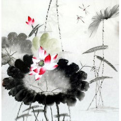 Chinese Lotus Painting - CNAG011727