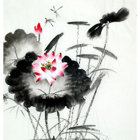 Chinese Lotus Painting - CNAG011728