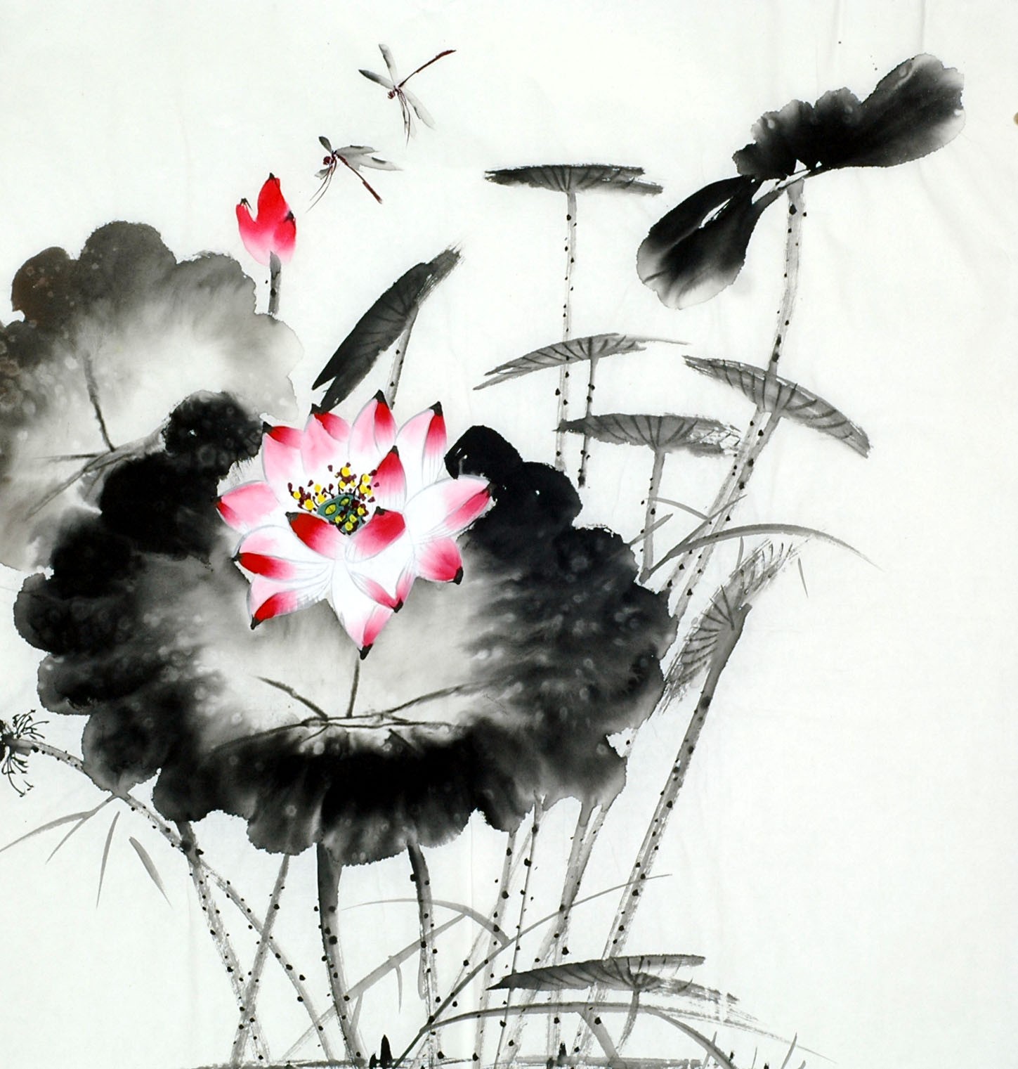 Chinese Lotus Painting - CNAG011728