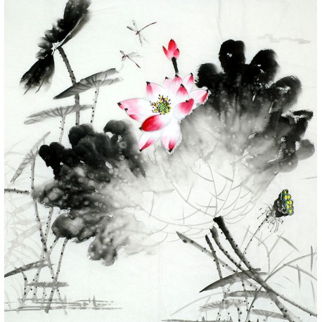 Chinese Lotus Painting - CNAG011729