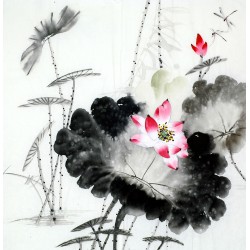 Chinese Lotus Painting - CNAG011731