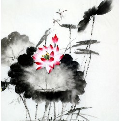 Chinese Lotus Painting - CNAG011732