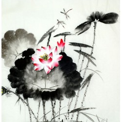 Chinese Lotus Painting - CNAG011734