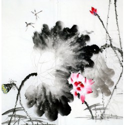 Chinese Lotus Painting - CNAG011752