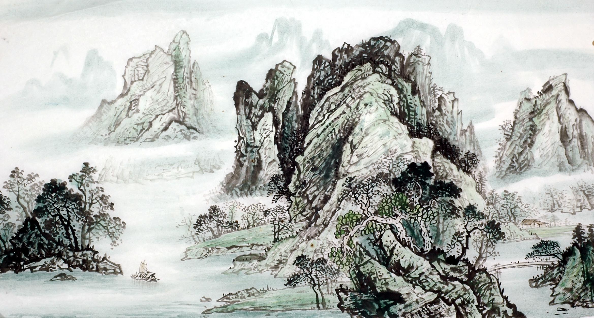 Chinese Landscape Painting - CNAG011849