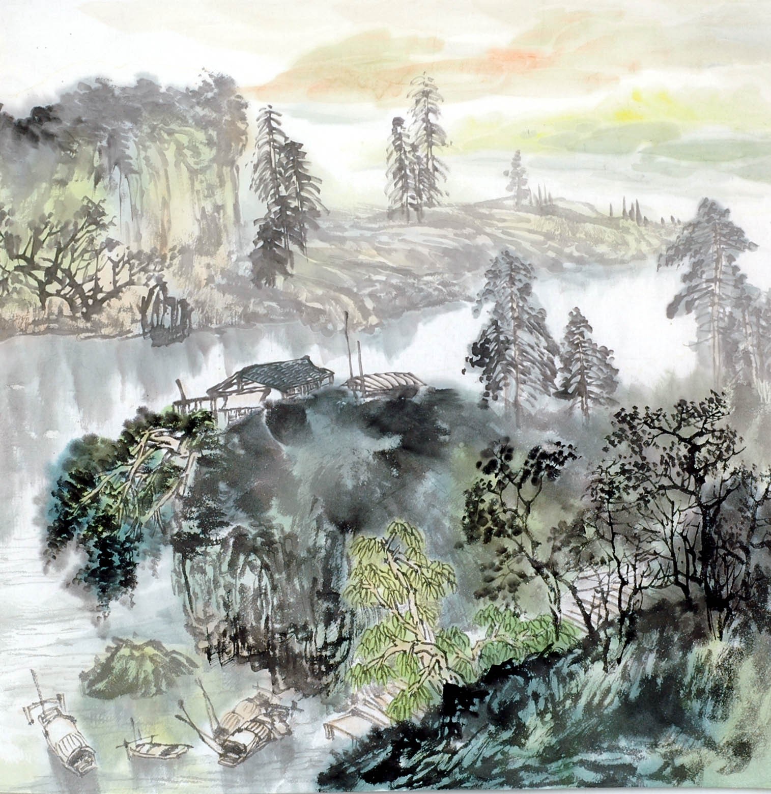 Chinese Landscape Painting - CNAG011889