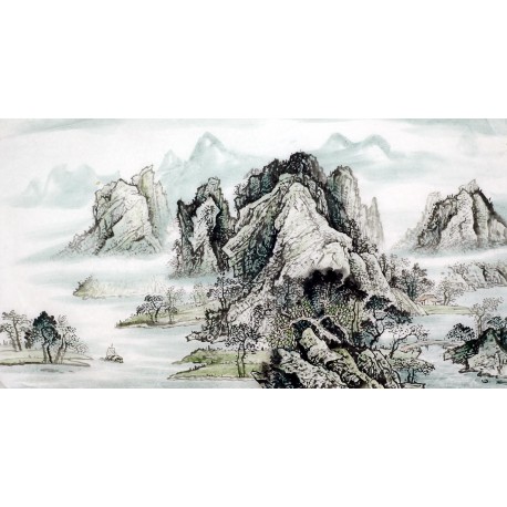 Chinese Landscape Painting - CNAG011912