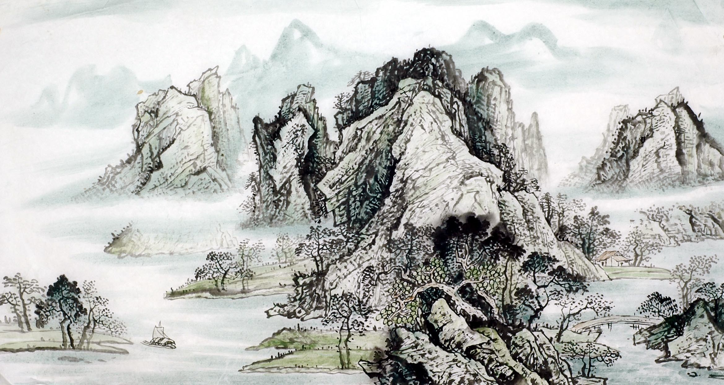 Chinese Landscape Painting - CNAG011912