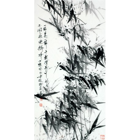 Chinese Ink Bamboo Painting - CNAG011948