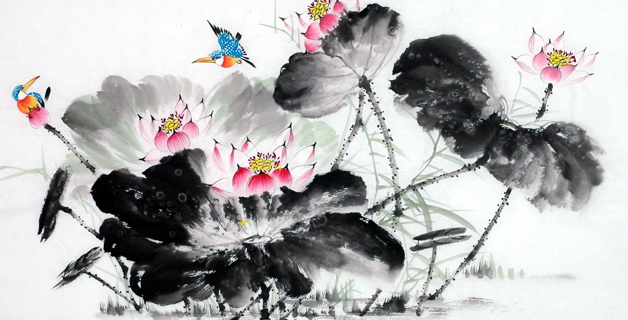 Chinese Lotus Painting - CNAG011991