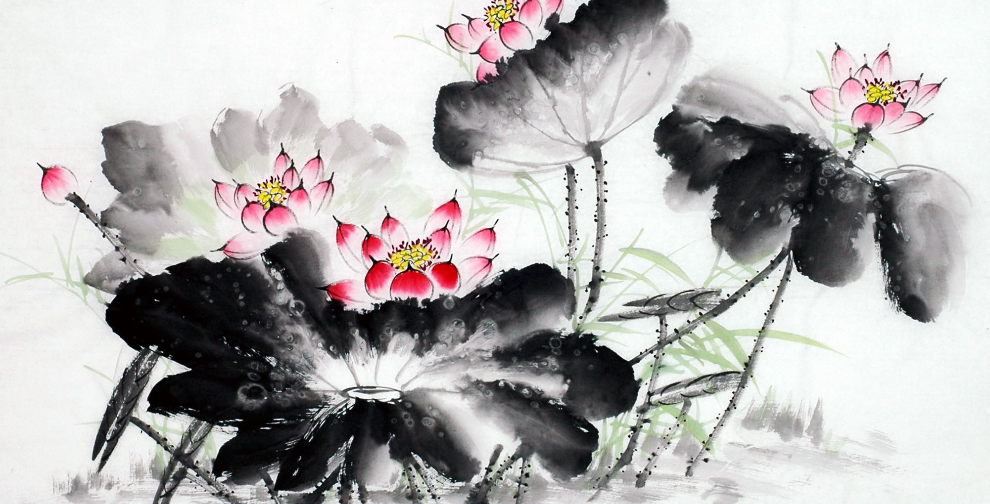 Chinese Lotus Painting - CNAG011992