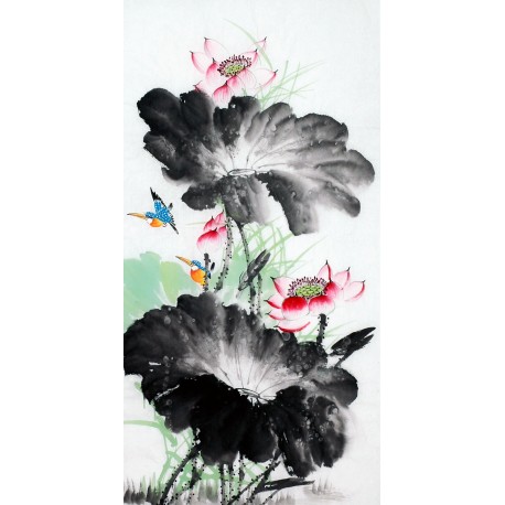 Chinese Lotus Painting - CNAG011993