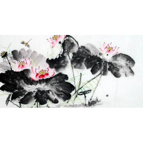 Chinese Lotus Painting - CNAG011995