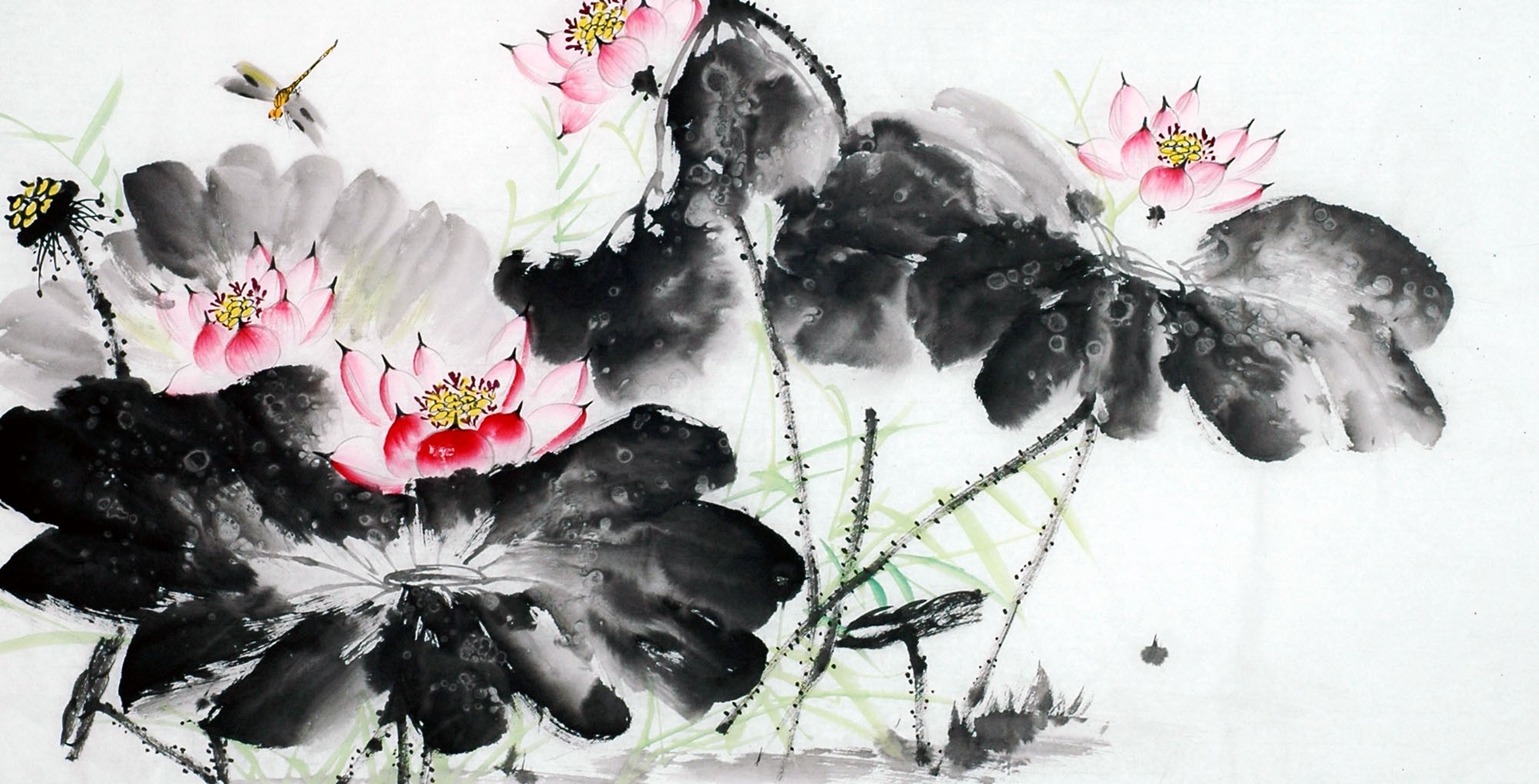 Chinese Lotus Painting - CNAG011995