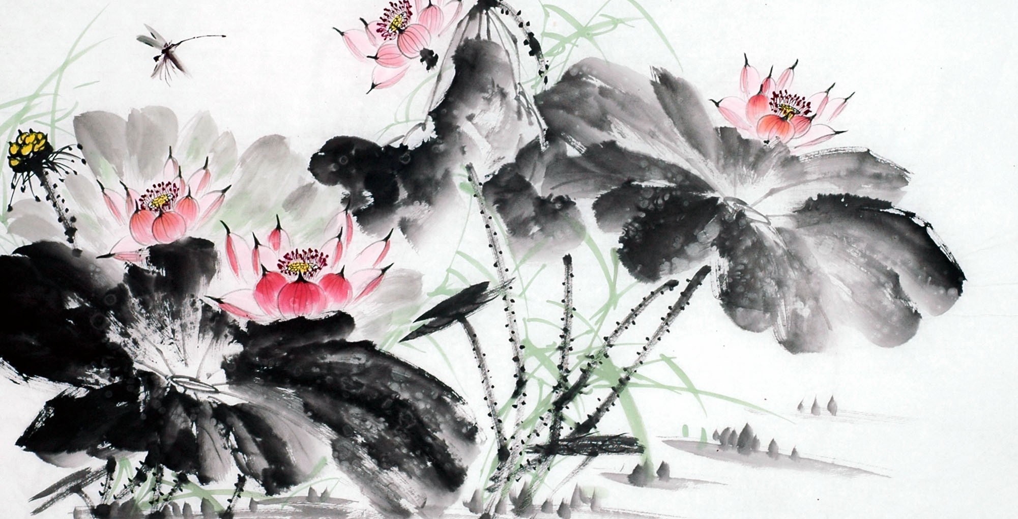 Chinese Lotus Painting - CNAG011998