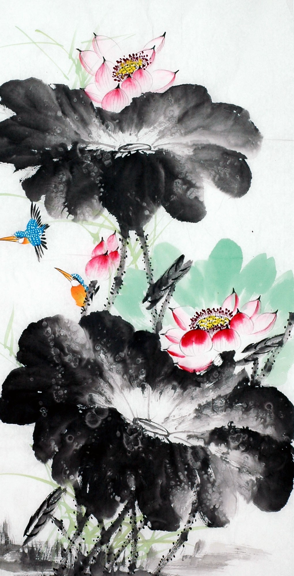 Chinese Lotus Painting - CNAG011999