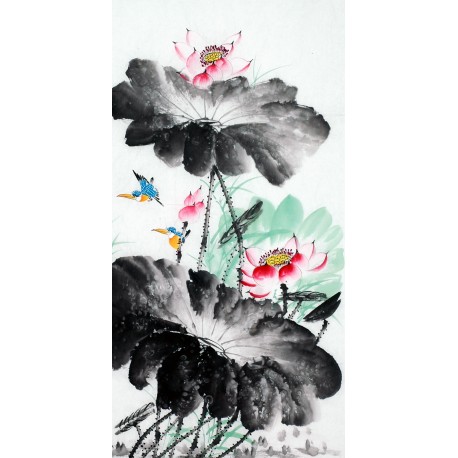 Chinese Lotus Painting - CNAG012000