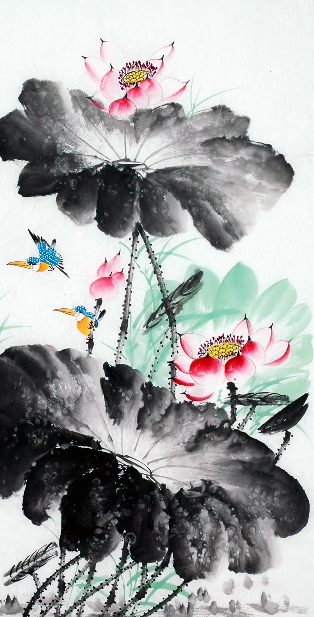 Chinese Lotus Painting - CNAG012000