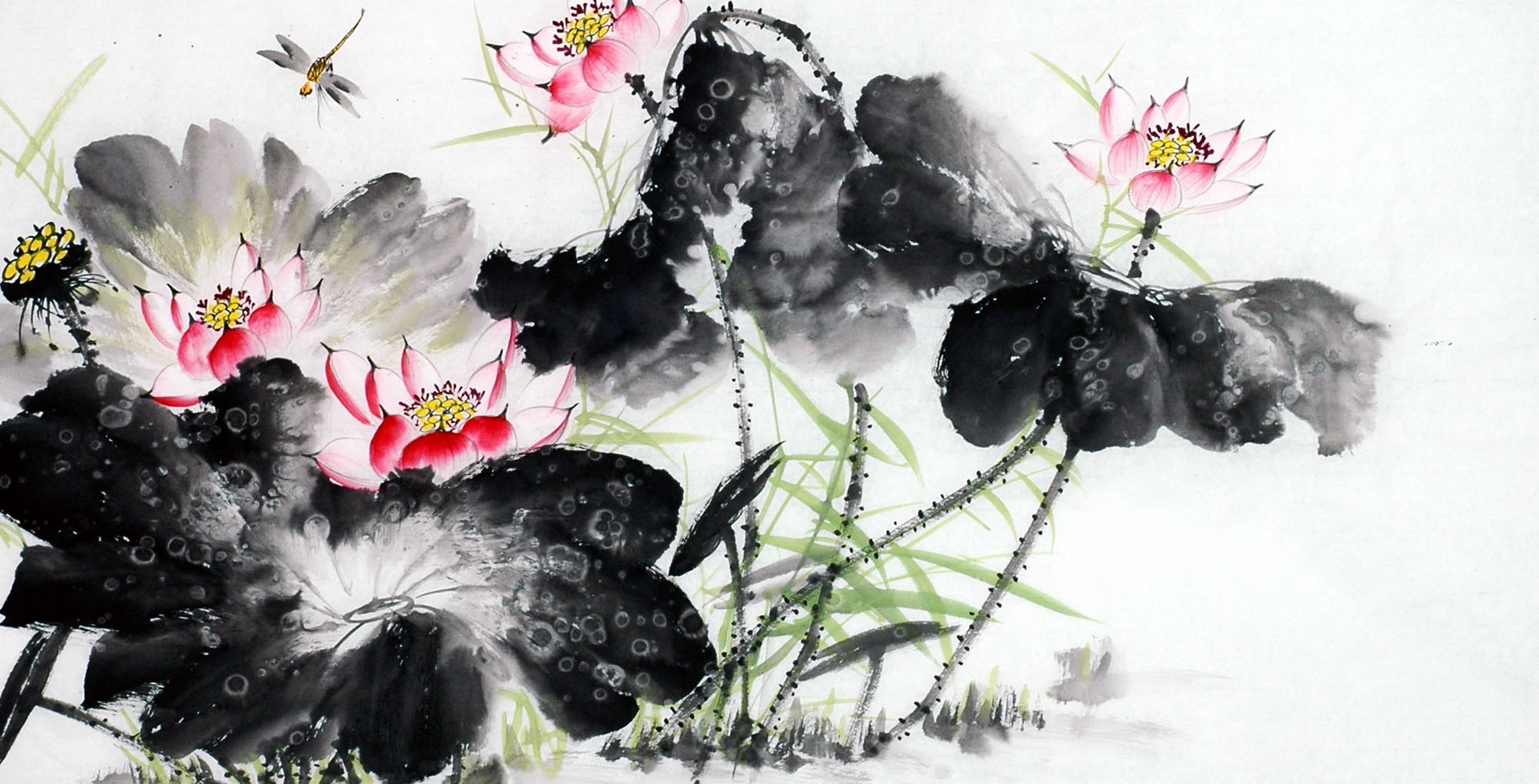 Chinese Lotus Painting - CNAG012001