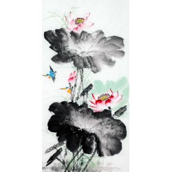 Chinese Lotus Painting - CNAG012002