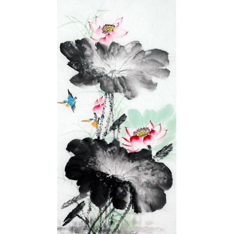 Chinese Lotus Painting - CNAG012002