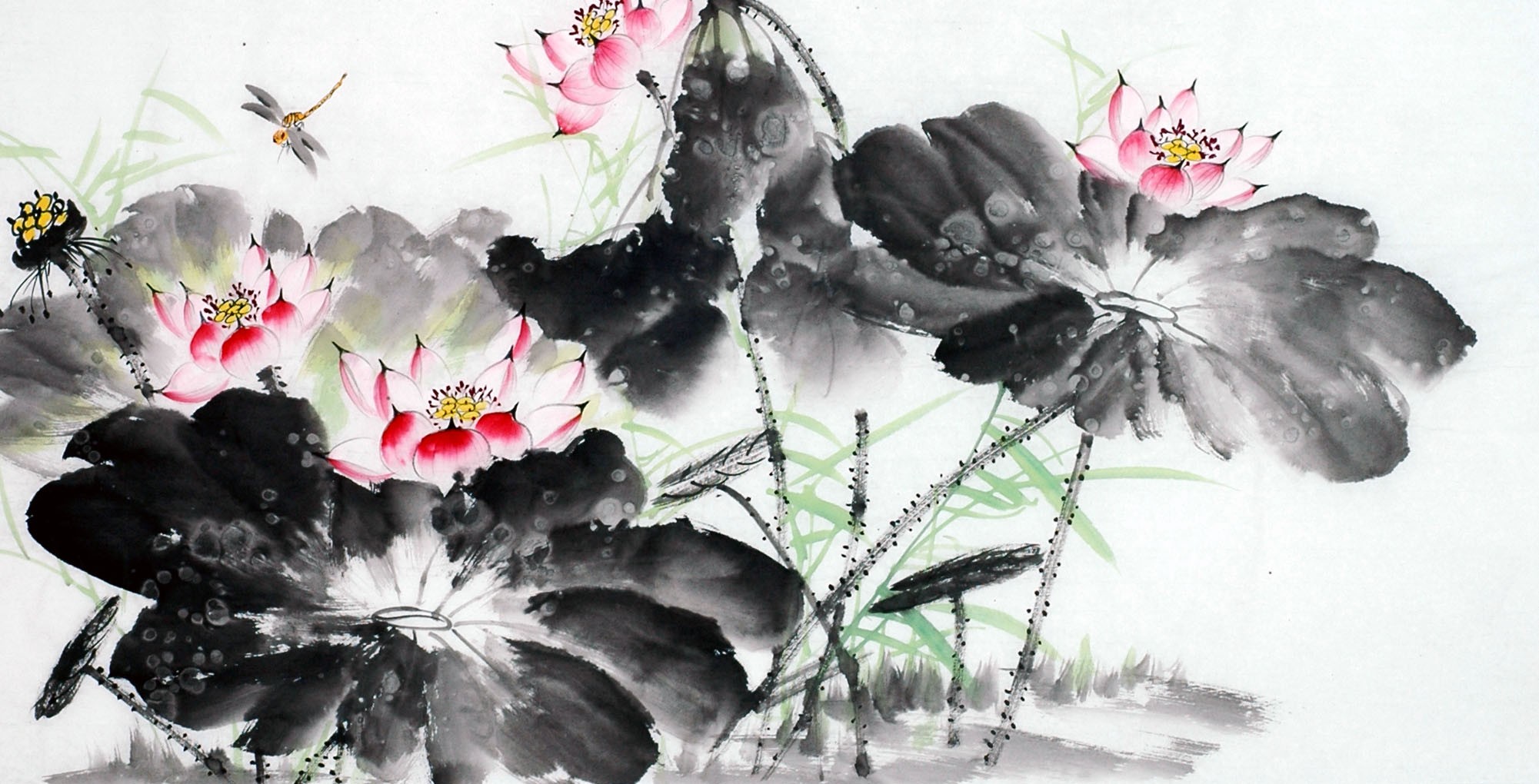 Chinese Lotus Painting - CNAG012004