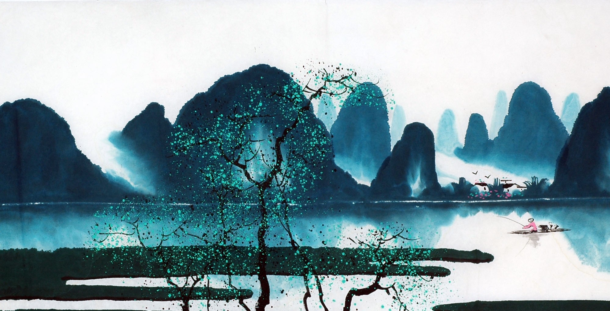 Chinese Aquarene Painting - CNAG012005