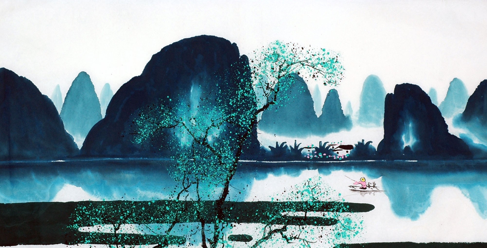 Chinese Aquarene Painting - CNAG012006