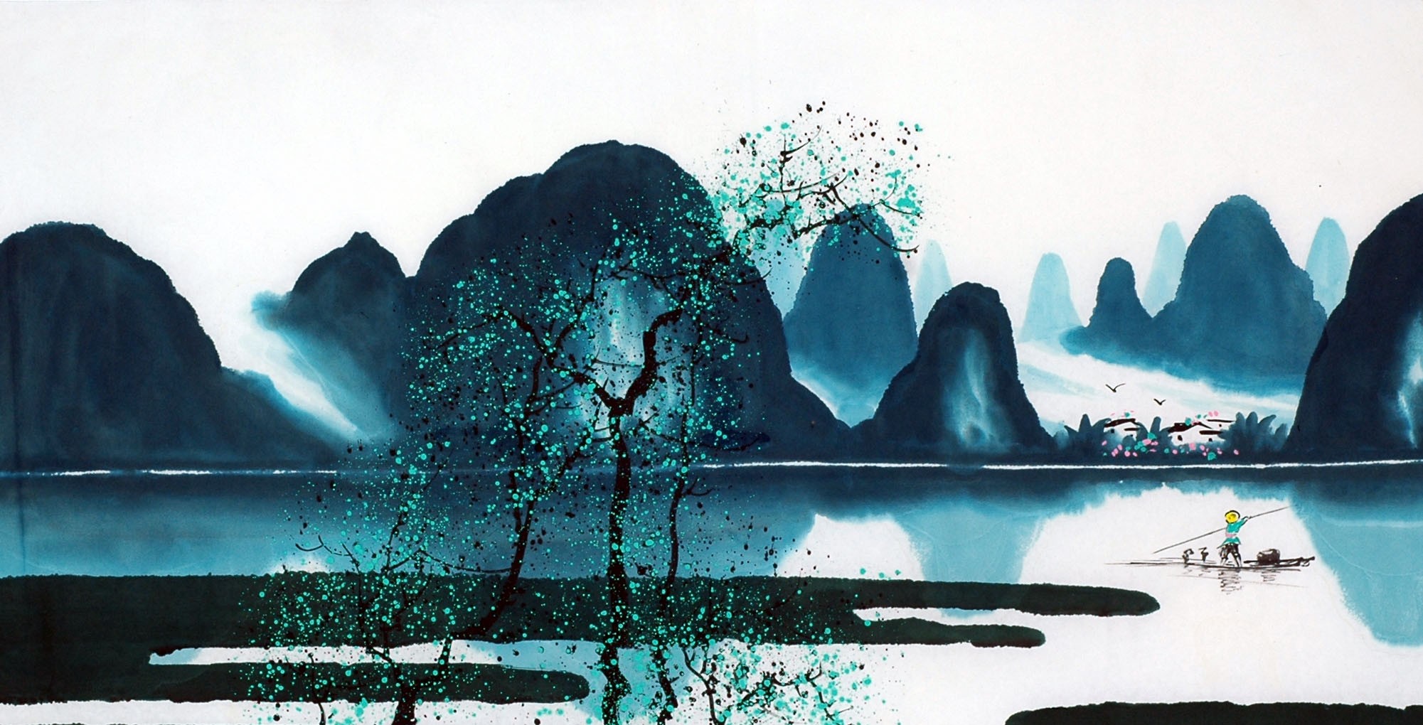 Chinese Aquarene Painting - CNAG012009