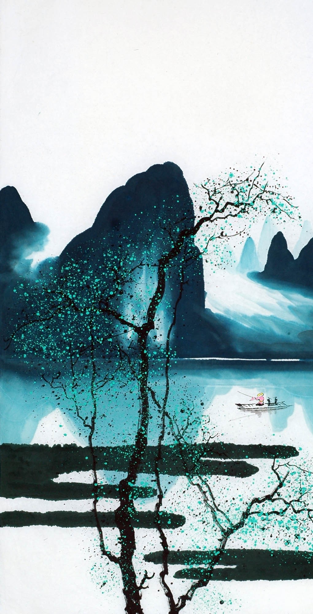 Chinese Aquarene Painting - CNAG012011