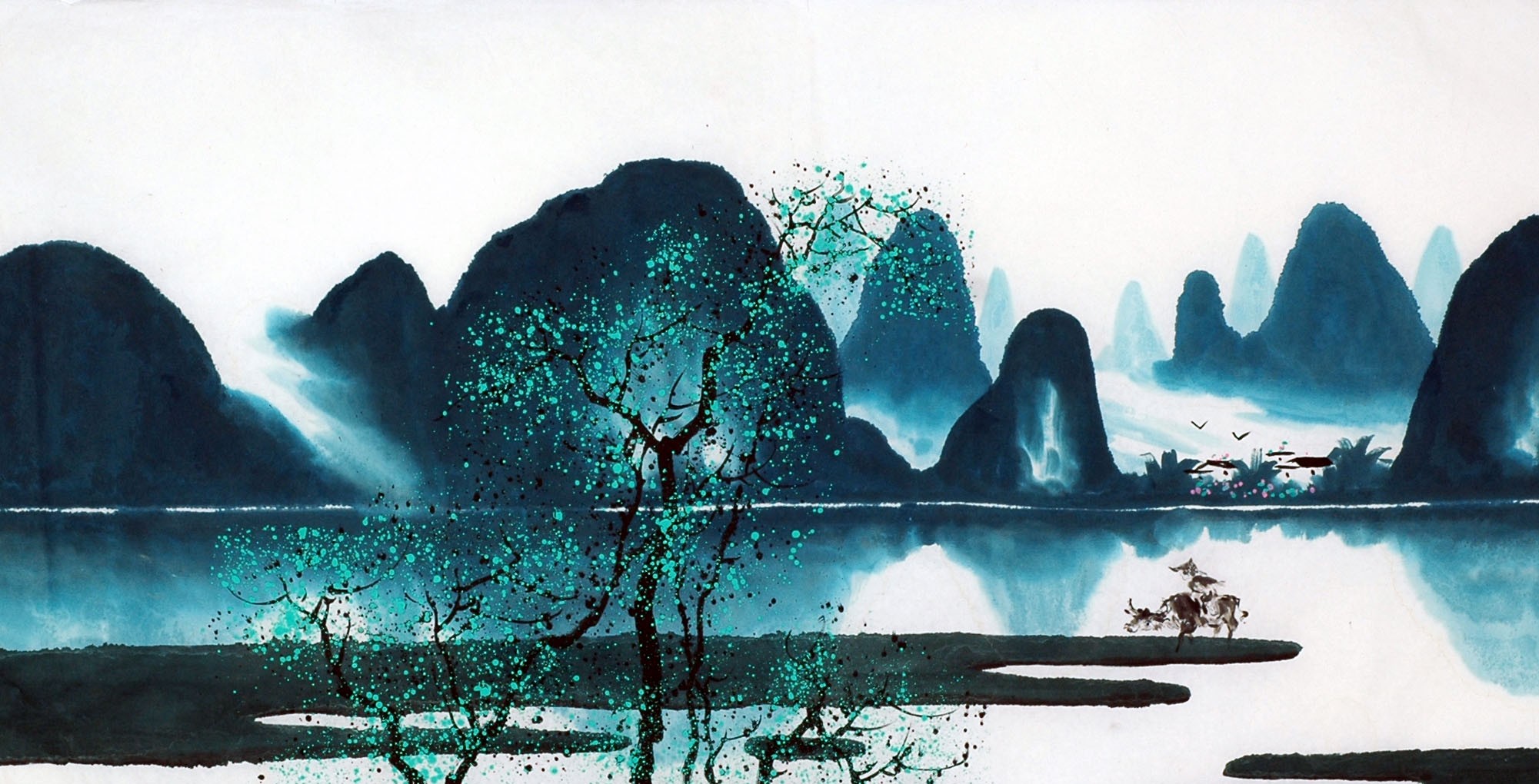 Chinese Aquarene Painting - CNAG012018