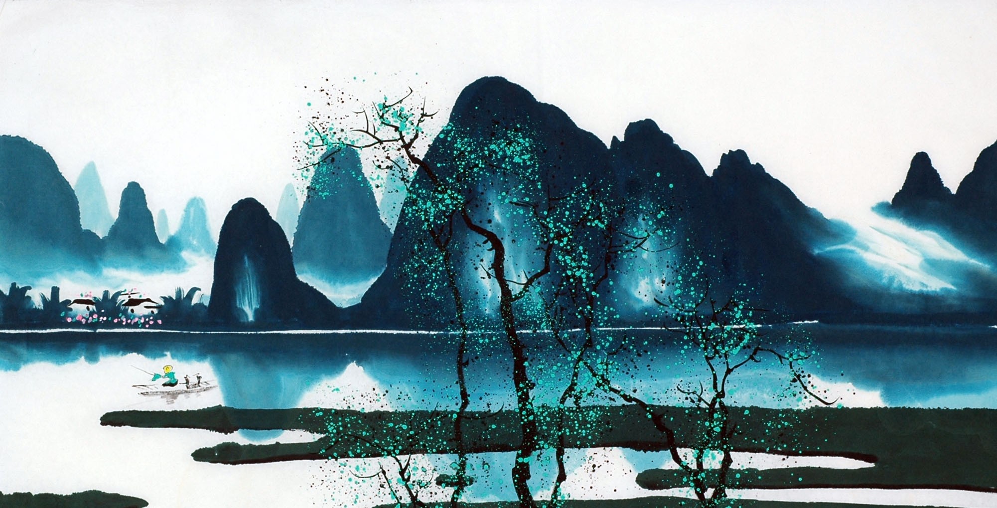 Chinese Aquarene Painting - CNAG012019
