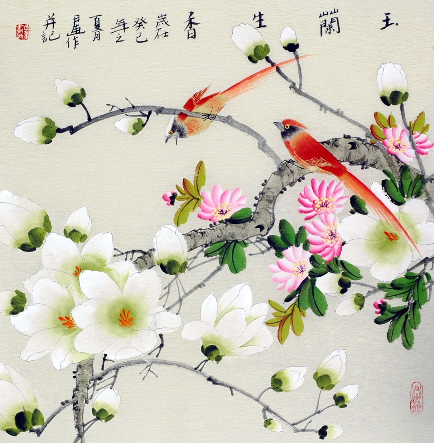 Chinese Flowers&Trees Painting - CNAG012232