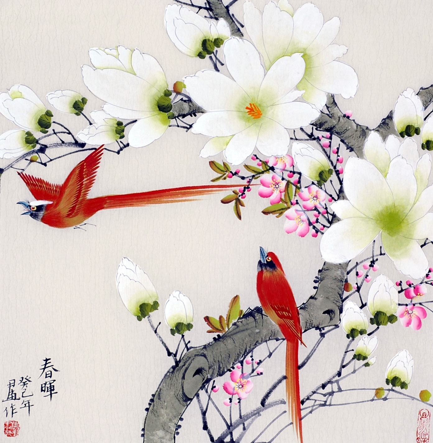Chinese Flowers&Trees Painting - CNAG012238