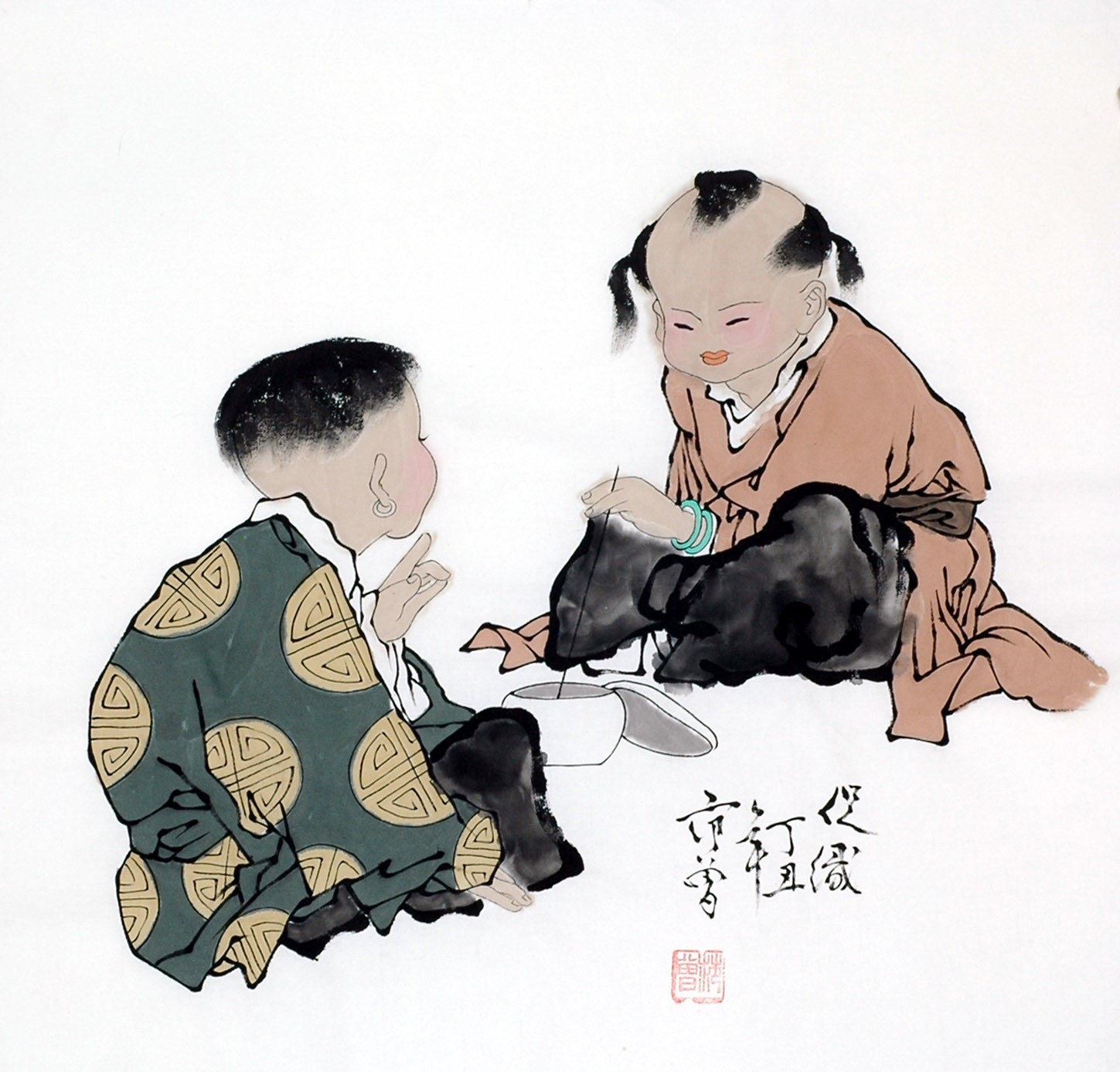 Chinese Figure Painting - CNAG012303