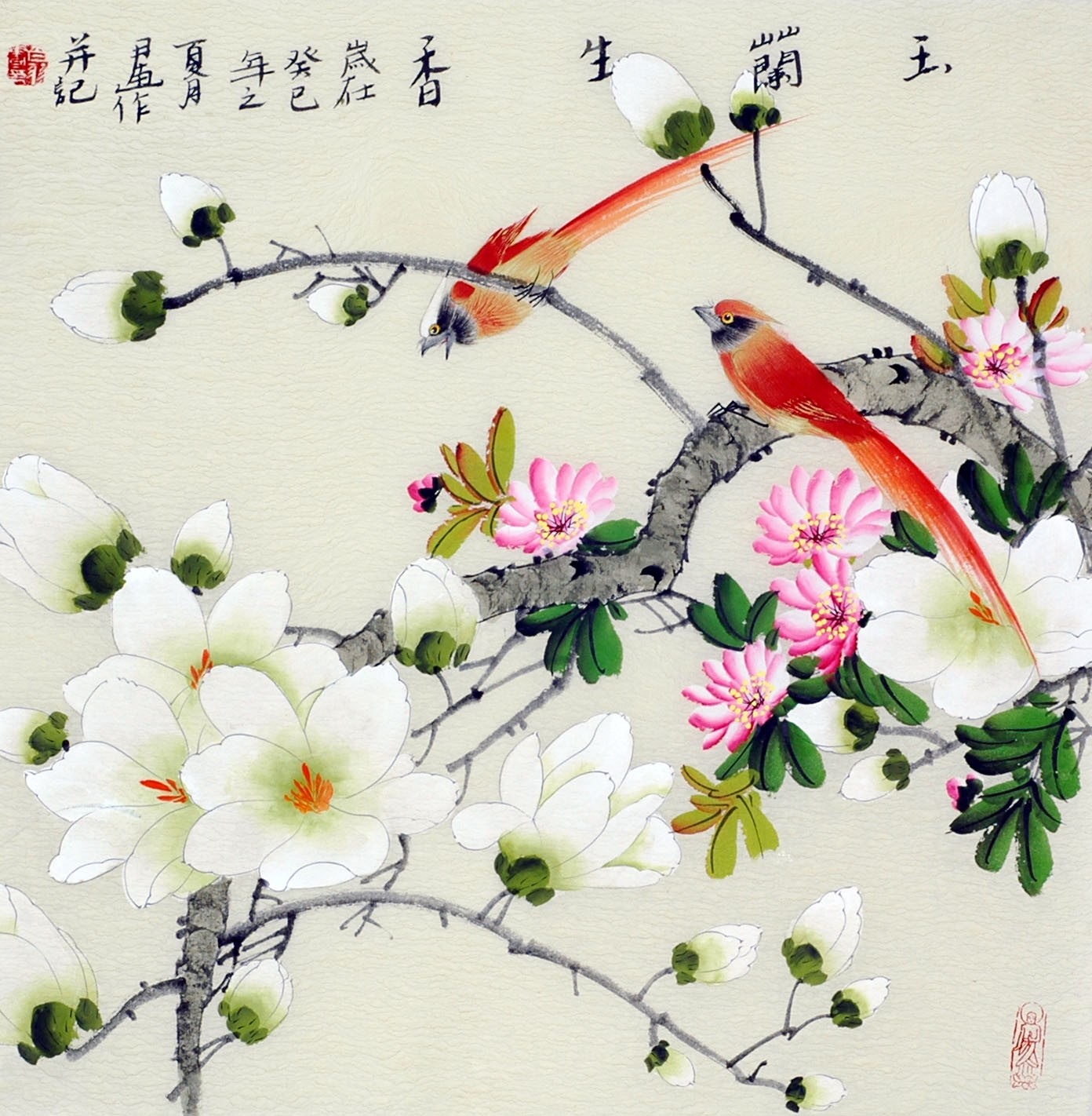 Chinese Flowers&Trees Painting - CNAG012324